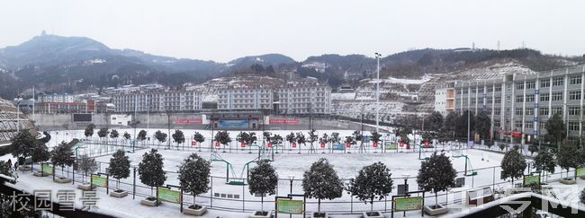 四川省广元市朝天中学校园雪景