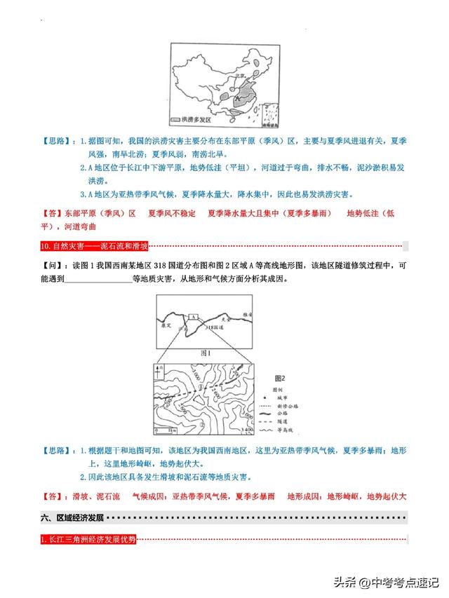 2025︳中考地理简答题思路归纳（上）
