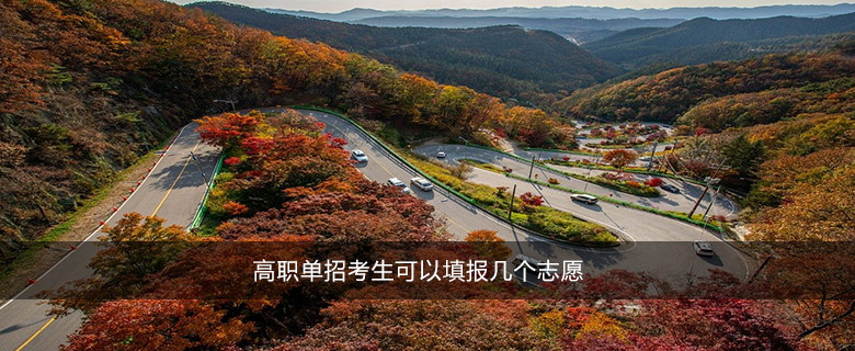 高职单招考生可以填报几个志愿