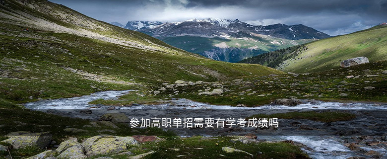参加高职单招需要有学考成绩吗
