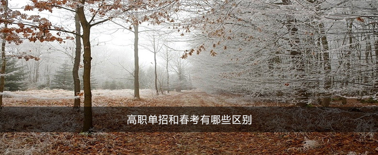 高职单招和春考有哪些区别