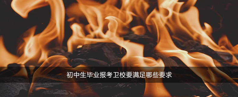 初中生毕业报考卫校要满足哪些要求