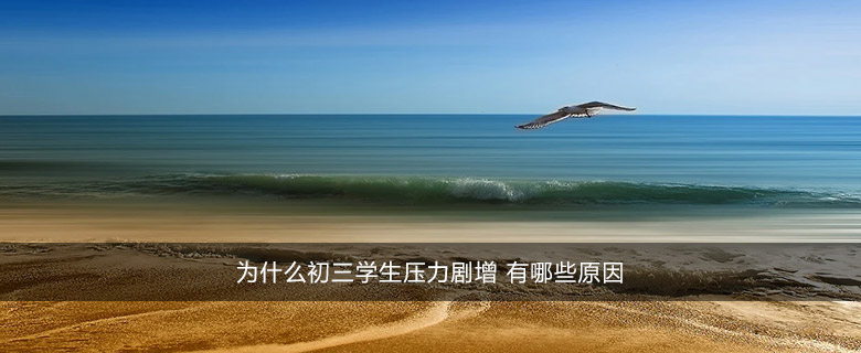 为什么初三学生压力剧增 有哪些原因
